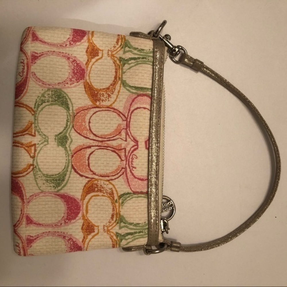 Coach poppy mini bag baguette multicolor Scribble - Picture 2 of 12